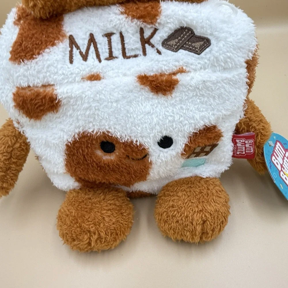 Bum Bumz Moo Bumz Chocolate Milk Plush Toys Kellytoy 7.5